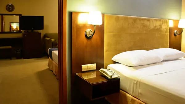 One-bedroom two-bed Royal Suite photo at Ferdows Hotel Mashhad One-bedroom two-bed Royal Suite at Ferdows Hotel Mashhad